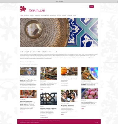 Fanafillah, ein Stück Orient im Zürcher Seefeld. Fananfillah ist ein Laden für türkisches und orientalisches Kunsthandwerk.